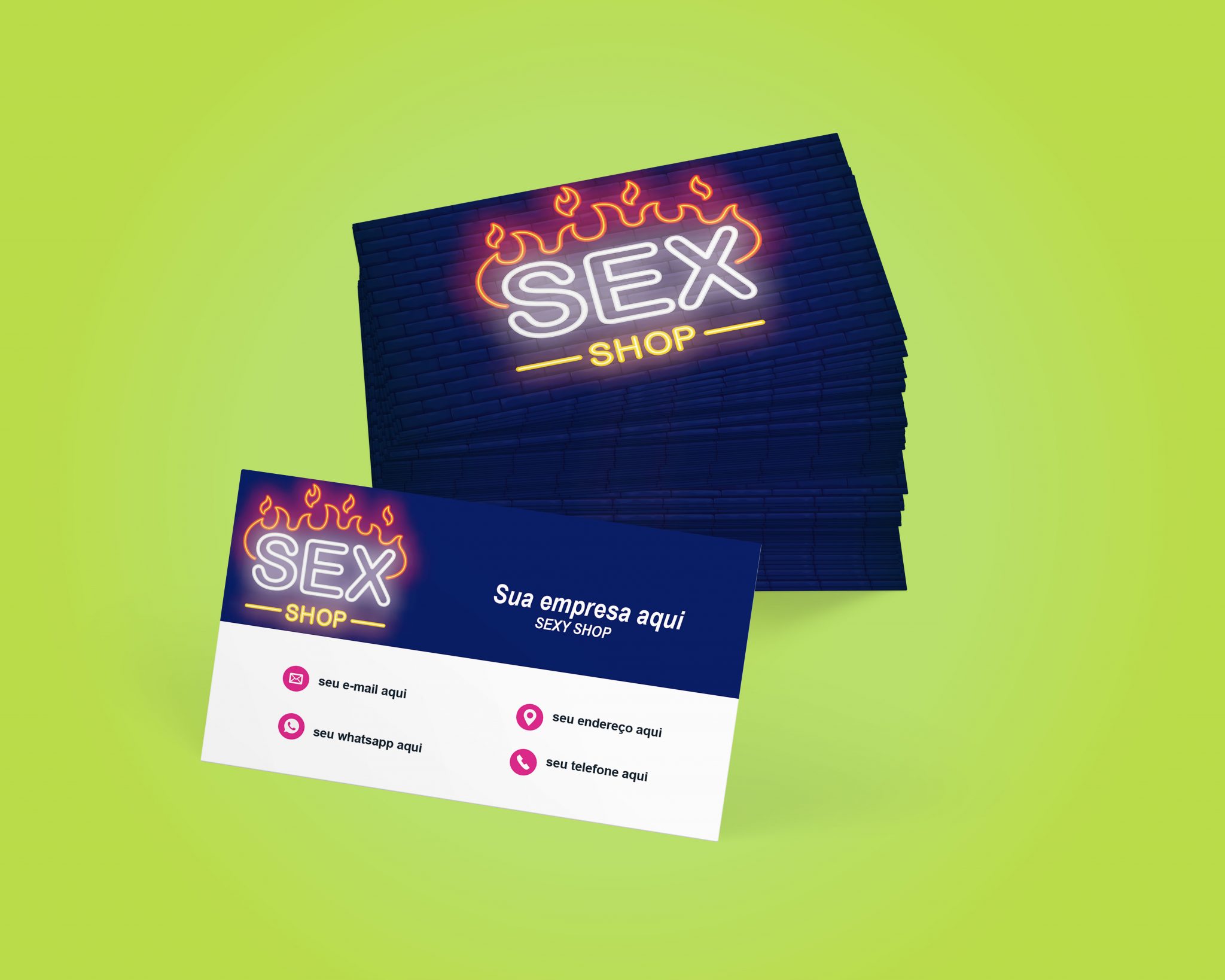 Cartão De Visita Sex Shop Mega Criativos 7679