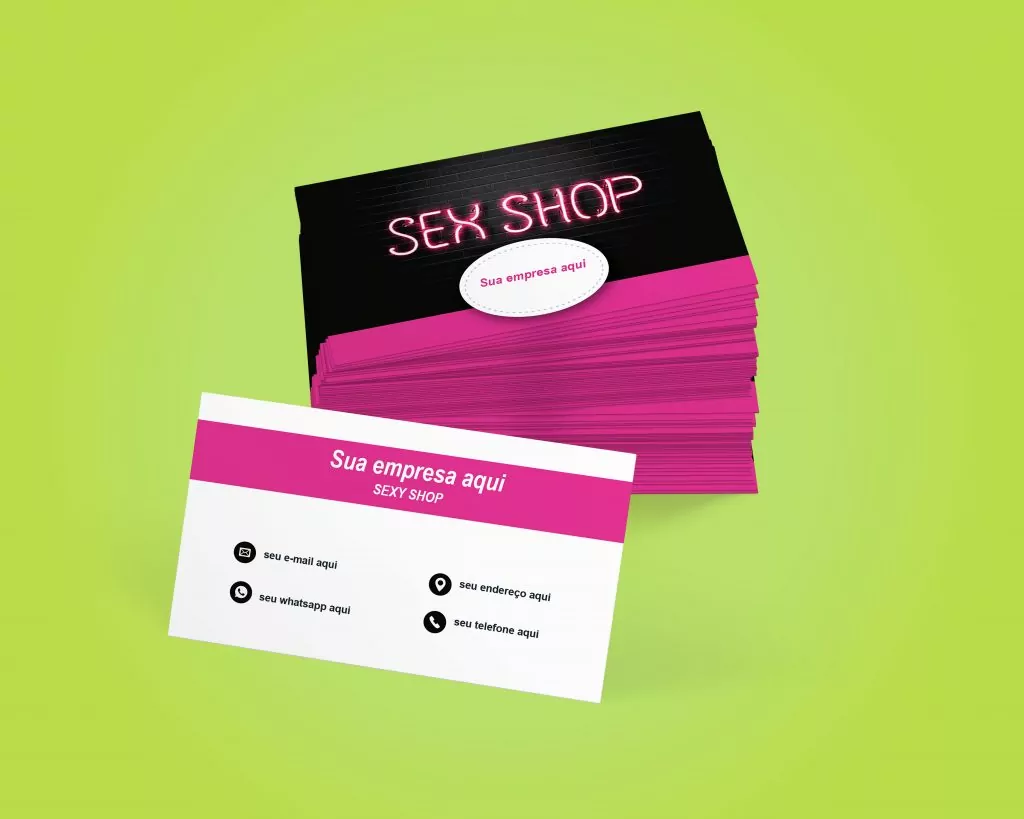 Cartão De Visita Sex Shop Mega Criativos 7353